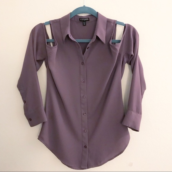 Express Tops - 💜EXPRESS COLD SHOULDER BLOUSE💜